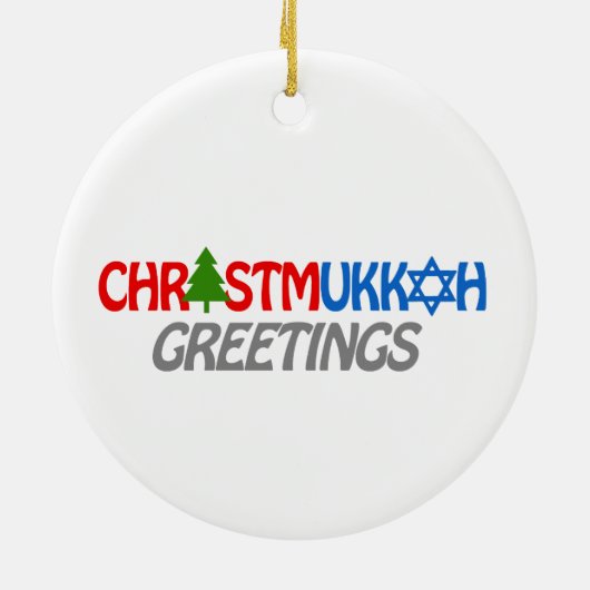 CHRISTMUKKAHの挨拶- .PNG セラミックオーナメント (裏面)