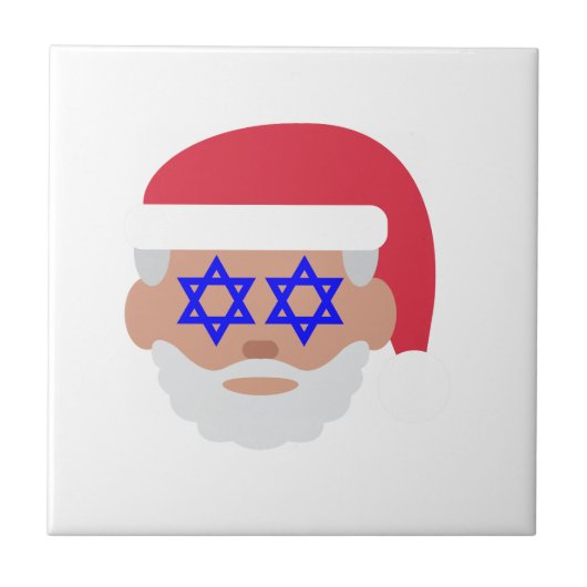 christmukkahサンタクロース絵文字 タイル (正面)