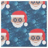 christmukkah santa emoji ファブリック (クローズアップ)