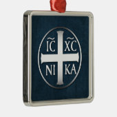 Christogram ICXC NIKAイエス・キリストは征服します メタルオーナメント (右)