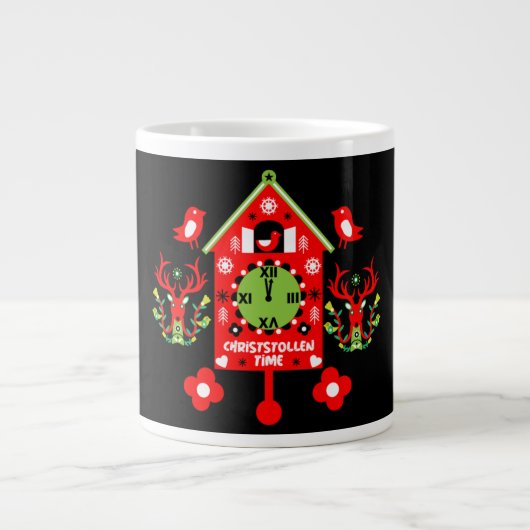 Christollen Weihnachstollen Stollenクリスマス ジャンボコーヒーマグカップ (正面)