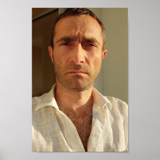 Christophe LEROY - Chemise blanche balcon ポスター