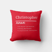 Christopher、男のパーソナライズされた子の定義 クッション (正面)