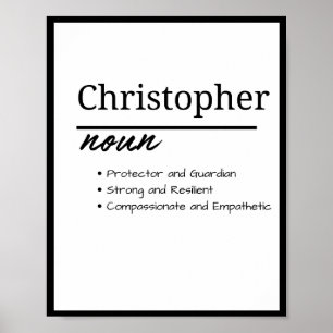 Christopher、男のパーソナライズされた子の定義 ポスター