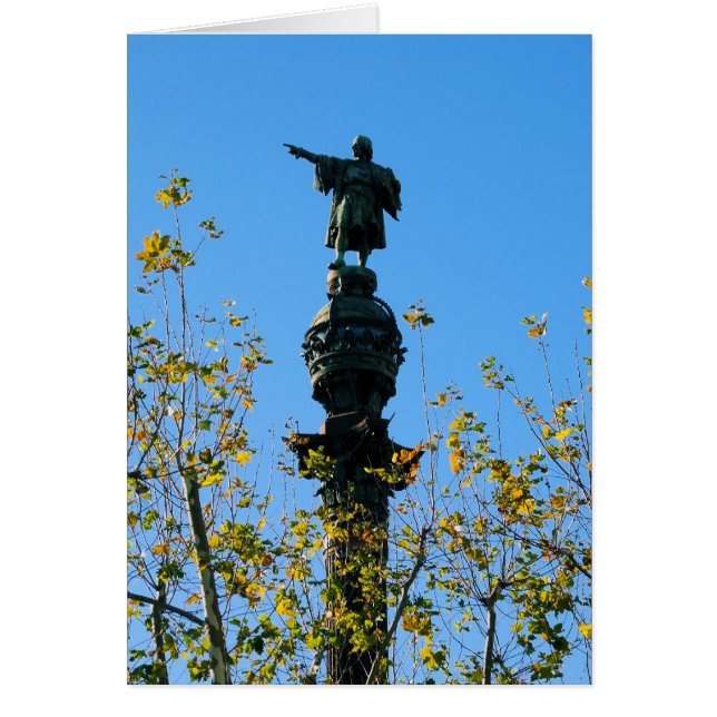 Christopher Columbus Barcelona，スペイン空白のカード (正面)