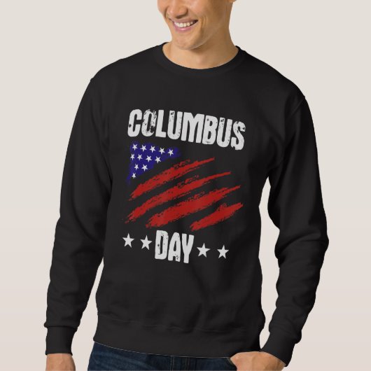 Christopher Columbus Day Flag America Columbus スウェットシャツ (正面)