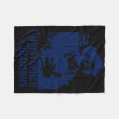 Christopher Columbus Explorer Of The New World Col フリースブランケット (正面(横))