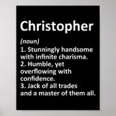 Christopher Definition Personalized Name Funny Bir ポスター (正面)
