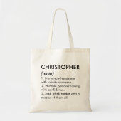 Christopher name, Editable name, Custom name トートバッグ (正面)
