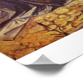 Christs Baptism by Leonardo Da Vinci ポスター (角)