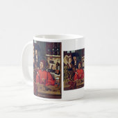 Christu著彼の金細工人の研修会のSt. Eligius、 コーヒーマグカップ (正面左)