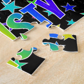 "CHRISTY"名、おもしろい"ハッピーバースデー" ジグソーパズル (側面)