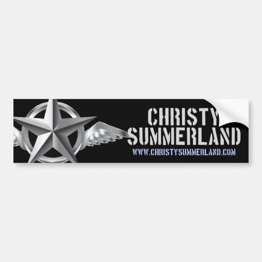 Christy Summerlandのロゴのバンパーステッカー バンパーステッカー (正面)