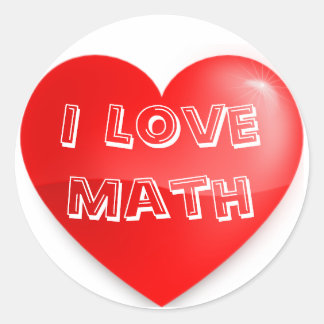 Christy's I Love Math Sticker ラウンドシール