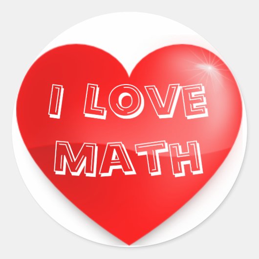 Christy's I Love Math Sticker ラウンドシール (正面)