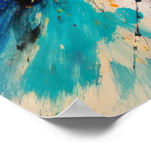 Chroma Color Burst - Abstract Art ポスター (角)