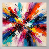 Chroma Color Burst - Abstract Art ポスター (正面)