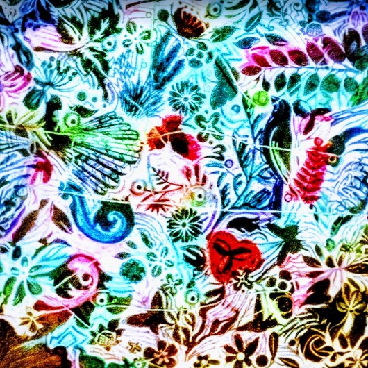 "Chroma Flora" 16x16  クッション