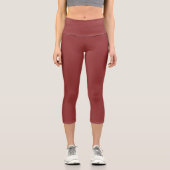 Chroma Textura - Ruby High Waisted Capri Leggings カプリレギンス (正面)