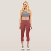 Chroma Textura - Ruby High Waisted Capri Leggings カプリレギンス (正面)