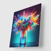 Chromatic Alchemy スクエア壁時計 (傾斜)