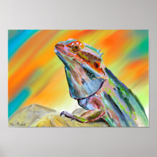 Chromatic Bearded Dragon Paint ポスター