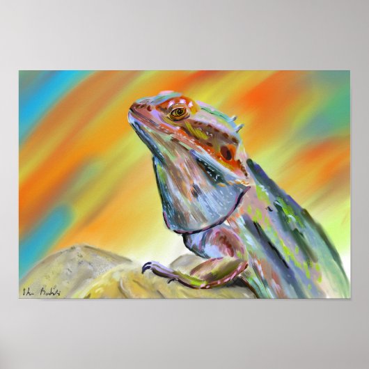 Chromatic Bearded Dragon Paint ポスター (正面)