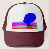 Chromatic Blue Profile – Pop Art Trucker Cap キャップ (正面)