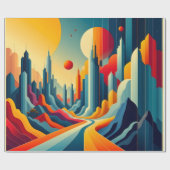 Chromatic Cityscape ラッピングペーパー (フラット)