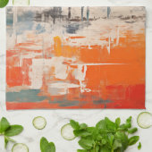 Chromatic Crossroads Abstract Digital Painting キッチンタオル (折り畳み)