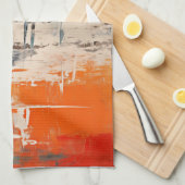 Chromatic Crossroads Abstract Digital Painting キッチンタオル (四つ折り)