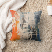 Chromatic Crossroads Abstract Digital Painting クッション (ブランケット)