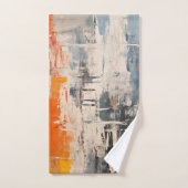 Chromatic Crossroads Abstract Digital Painting バスタオルセット (ハンドタオル)