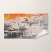 Chromatic Crossroads Abstract Digital Painting バスタオルセット (ハンドタオル)