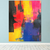 Chromatic Faultline キャンバスプリント (インサイチュ (ウッドフロア))