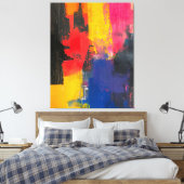 Chromatic Faultline キャンバスプリント (インサイチュ (寝室))
