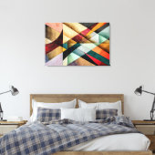 Chromatic Geometric Mosaic キャンバスプリント (インサイチュ (寝室))