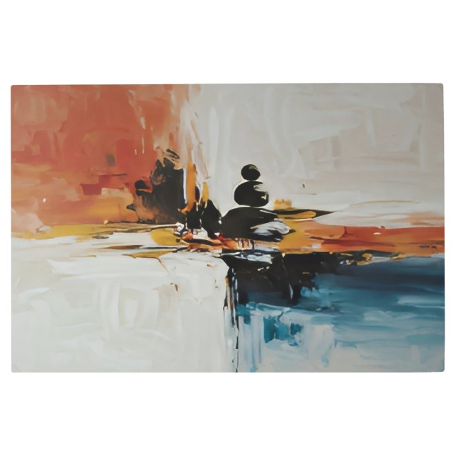 Chromatic Horizon:コントラストの交響曲 メタルプリント (正面)