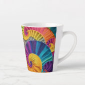 Chromatic Shells: Vibrant Spiral Mosaic カフェラテマグ (右)