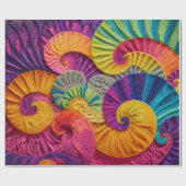Chromatic Shells: Vibrant Spiral Mosaic ラッピングペーパー (フラット)