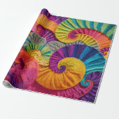 Chromatic Shells: Vibrant Spiral Mosaic ラッピングペーパー (アンロールド)