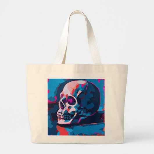 Chromatic Skull Painting ラージトートバッグ (正面)