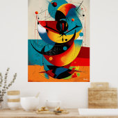 Chromatic Spiral – Mid-Century Abstract Motion  ポスター (キッチン)