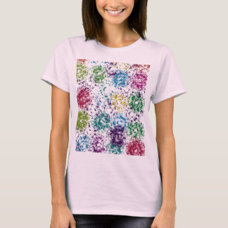 Chromatic Stipple Bloom Abstract Tシャツ