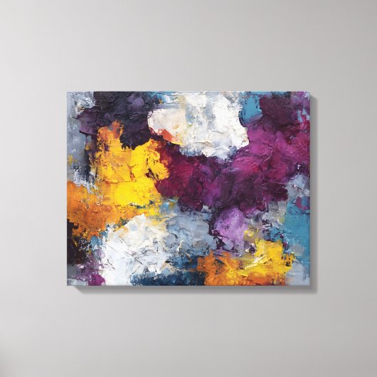 Chromatic Streak Abstract Canvas Wall Art キャンバスプリント (正面)