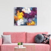Chromatic Streak Abstract Canvas Wall Art キャンバスプリント (インサイチュ (リビング))