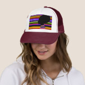 Chromatic Stripe Profile – Pop Art Trucker Cap キャップ (インサイチュ)