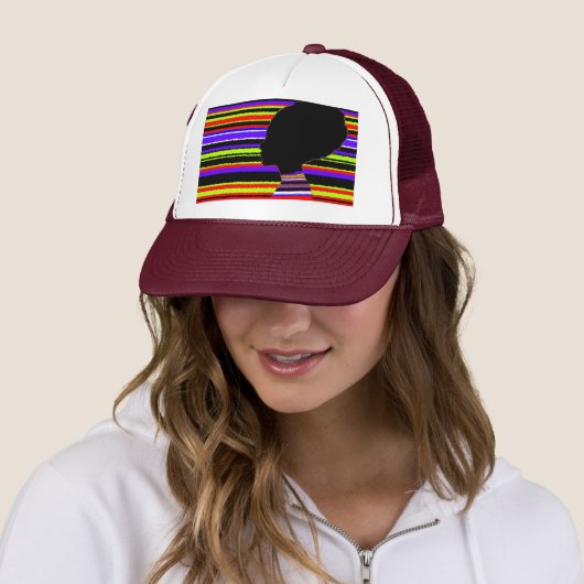 Chromatic Stripe Profile – Pop Art Trucker Cap キャップ (インサイチュ)