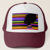 Chromatic Stripe Profile – Pop Art Trucker Cap キャップ (正面)