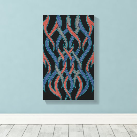 Chromatic Threads Canvas キャンバスプリント (インサイチュ (ウッドフロア))